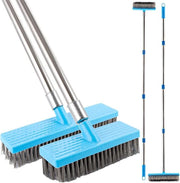 Due set di spazzole a filo in acciaio inossidabile 160 cm, 30 cm e 20 cm - rimozione efficace della muffa - spazzola a filo per terrazza, giardino e doccia