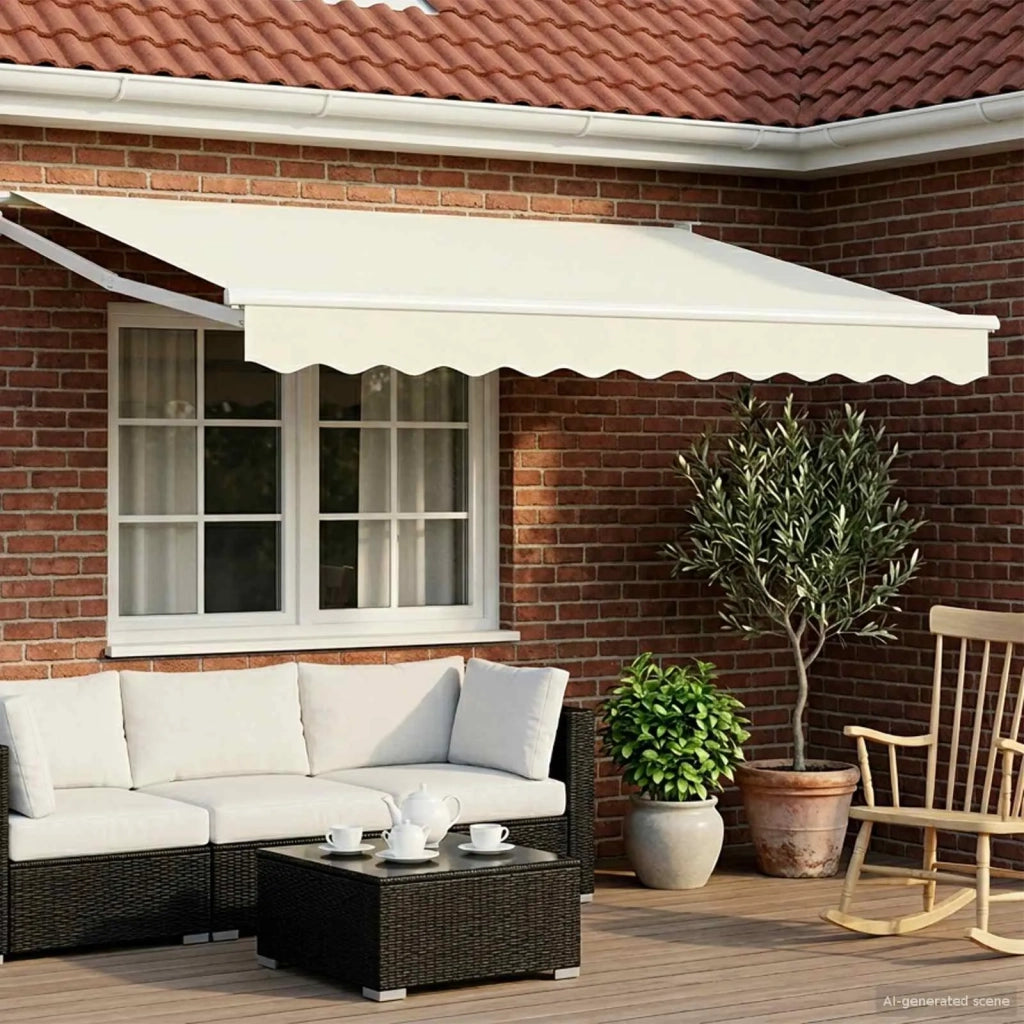 Tettuccio Elettrico Retrattile Crema 3,5 x 2 m CFW4311619