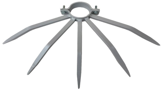 Dissuasore Antifurto con Punte in Acciaio per Pluviali Tubi Esterni Ø58-62 mm Argento