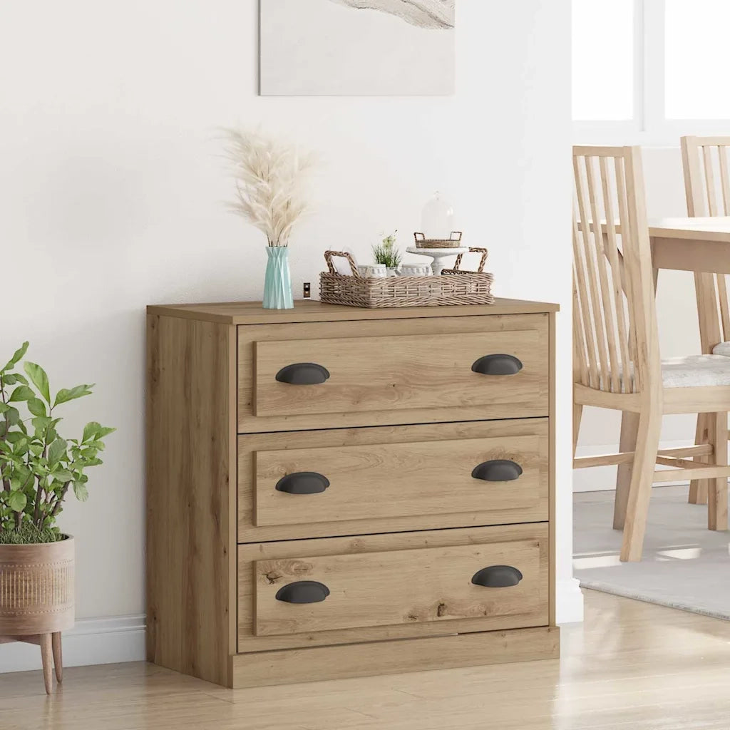 Credenza con Cassetto-Buffet-Armadio da cucina Rovere artigianale 70 x 35,5 x 67,5 cm 473617