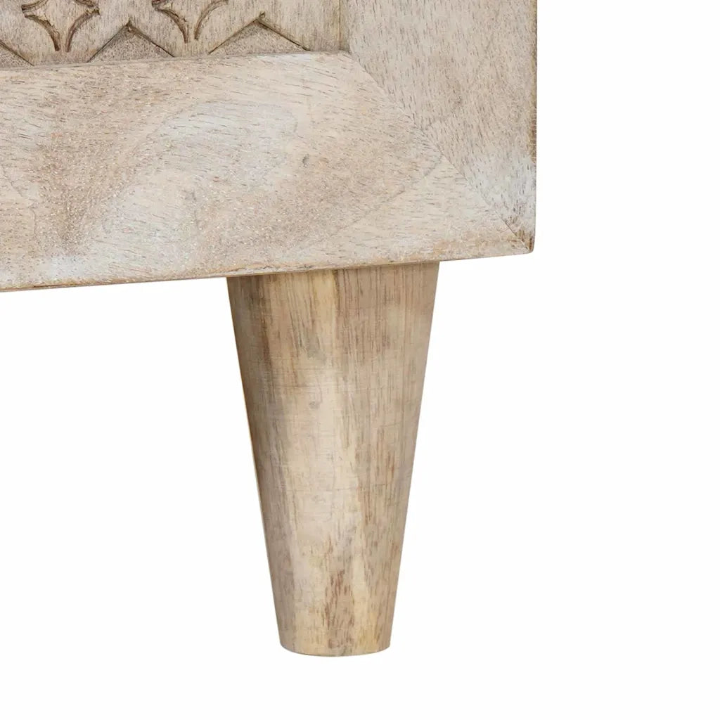 vidaXL Mobile TV Bianco 105 x 33 x 46 cm legno massello di mango