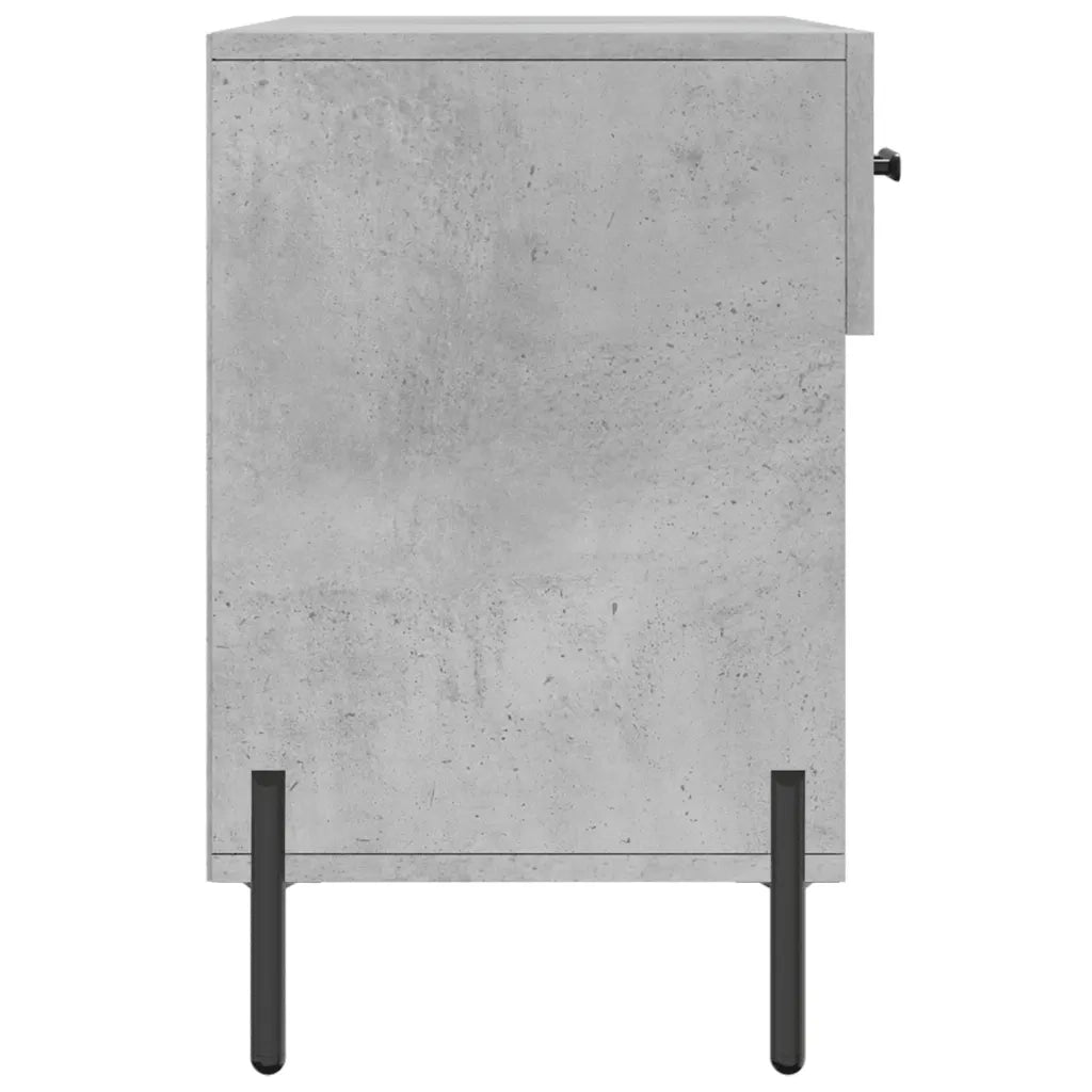 Panca Porta Scarpe | Scarpiera | Mobile per scarpe Grigio Cemento 102x35x55cm Legno Multistrato