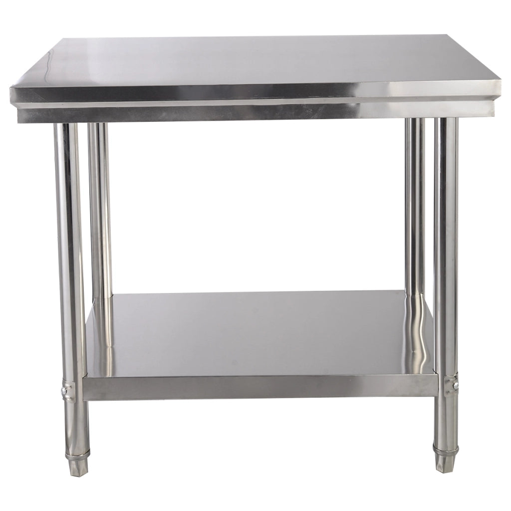 Tavolo da lavoro multifunzione in acciaio per supermercato, ristorante e negozio, 91,5x61x90cm, Argento-Tavoli da lavoro