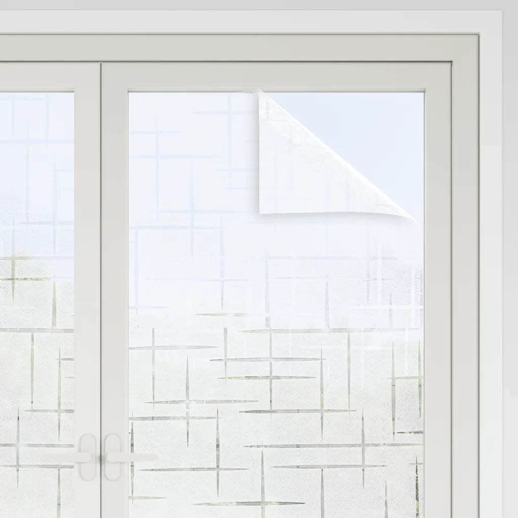 Pellicole per Finestre Smerigliate 4pz Motivo Stella in PVC 3208968