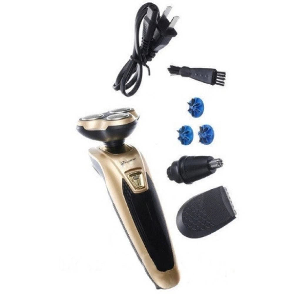Trade Shop - Rasoio Elettrico Regolabarba 3in1 Ricaricabile Trimmer Rifinitore Per Naso Gm578 -