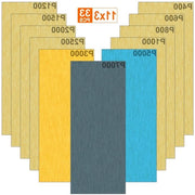 Schiuma abrasiva Premium 7000 5000 3000 2500 2000 1500 1200 1000 800 600 400 grana Naturale e Secca - Acciaio Legno Auto - Poliuretano - 33 fogli 9 x 3,6 pollici per foglio
