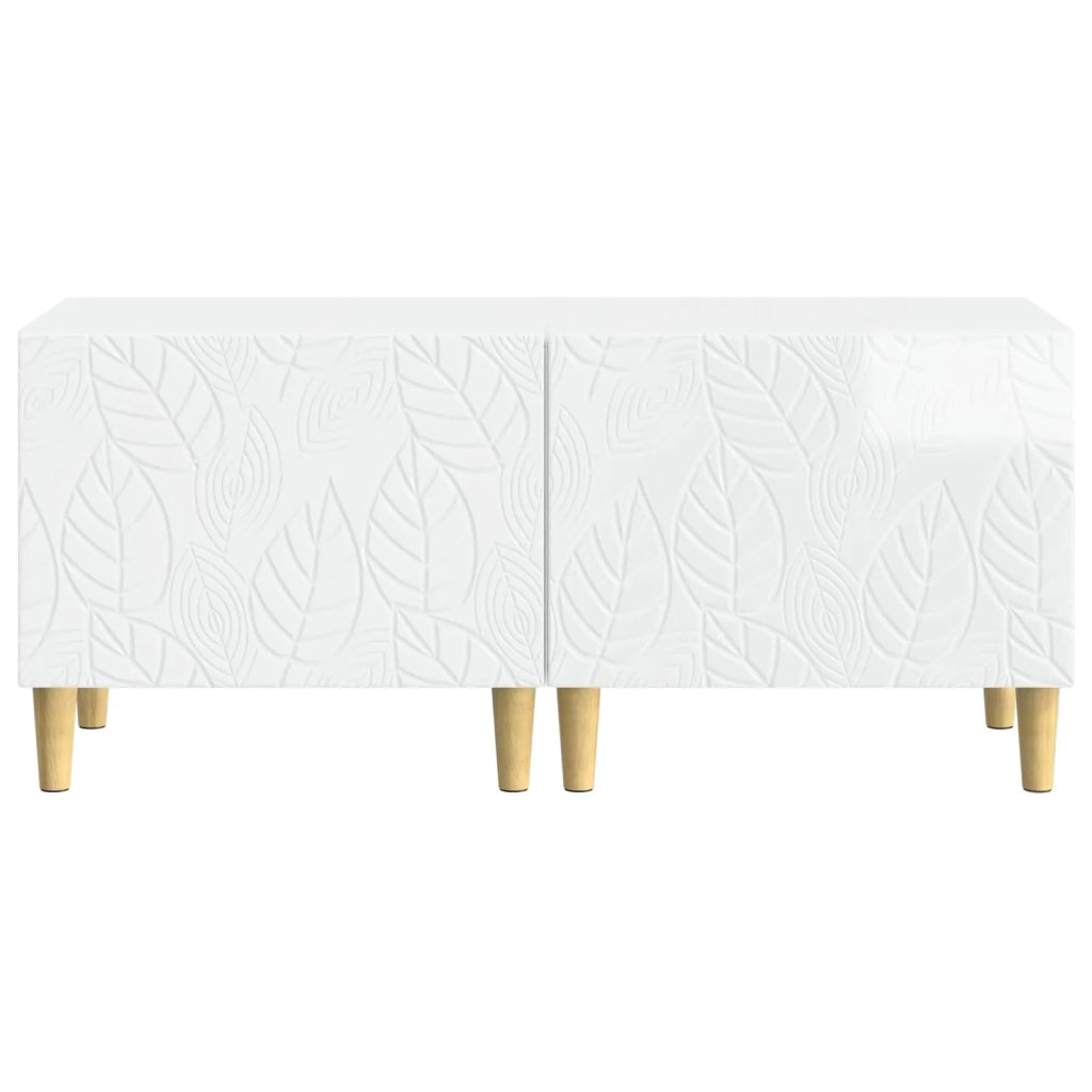 Mobile TV Bianco Lucido Legno ingegnerizzato 897119