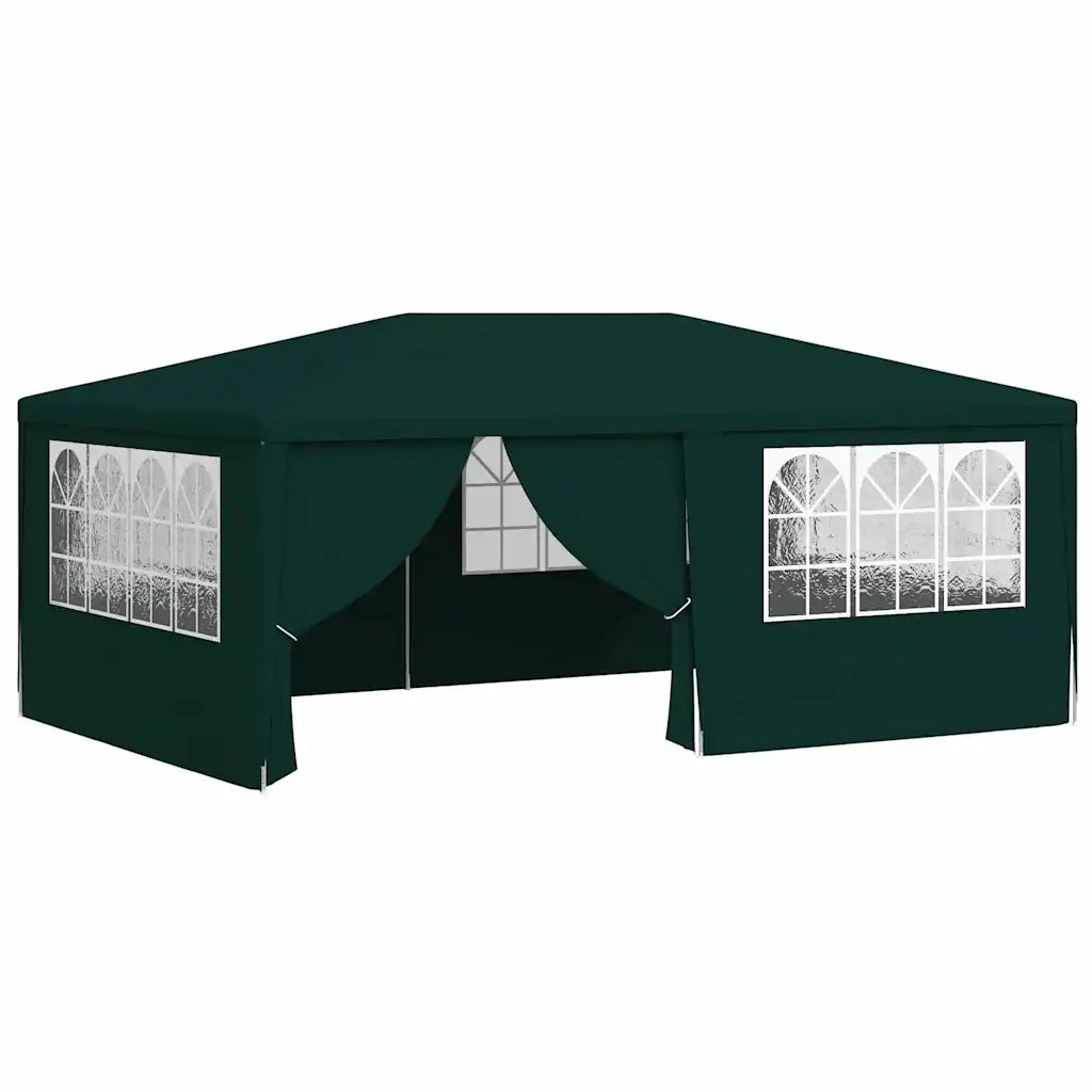 Gazebo Professionale con Pareti 4x6 m Verde 90 g/mÂ²