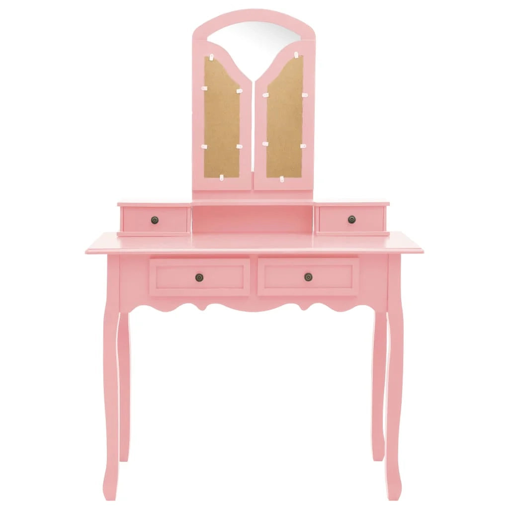 Set toeletta e sgabello 100 x 40 x 146 cm rosa 02_0006377