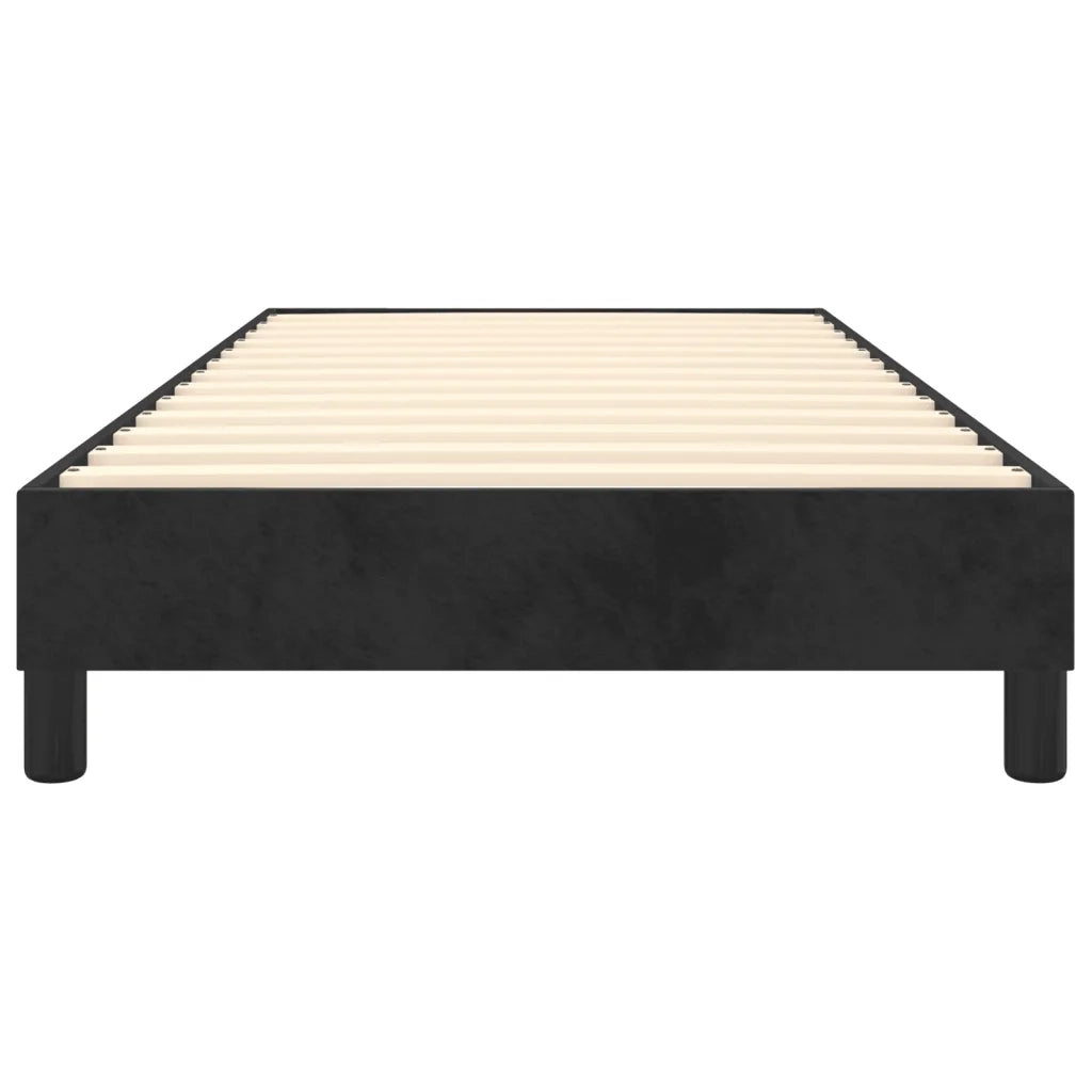 Struttura Letto a Rete a Molle-Giroletto Nero 100x200 cm in Velluto 494281