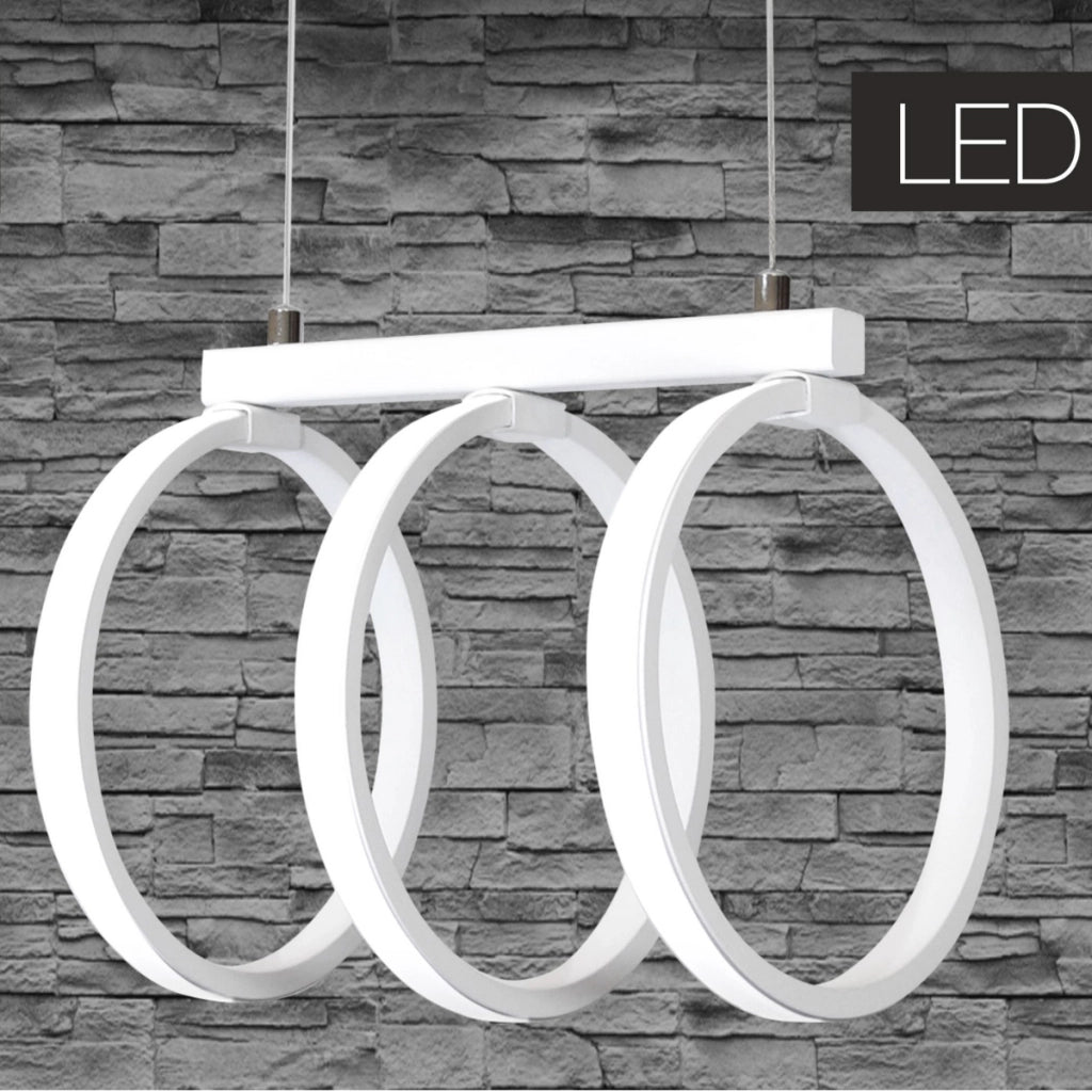 Lampada a sospensione LED 34W 3000K bianca Polux Flint