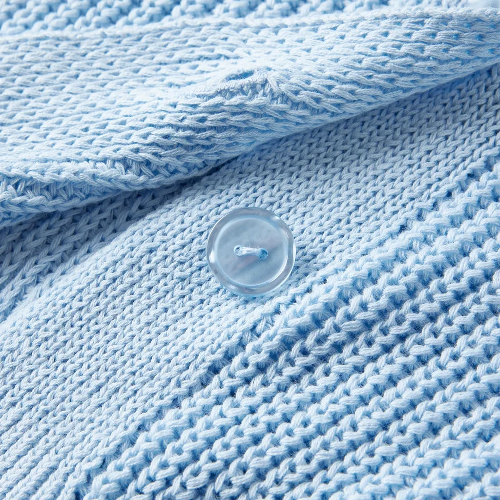 Cardigan da Bambina Lavorato a Mano Blu 92 14580
