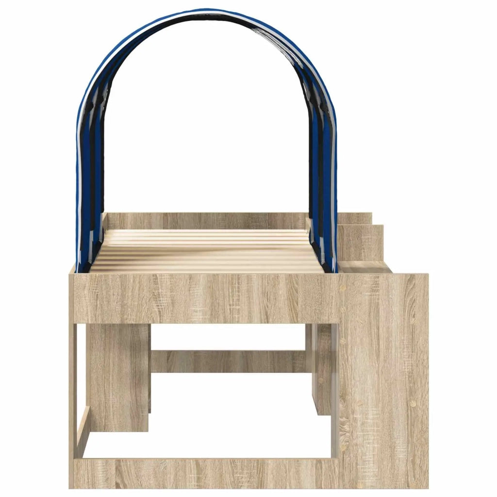 Letto con Tunnel 3 pz Rovere Sonoma e Blu Legno ingegnerizzato 3423505