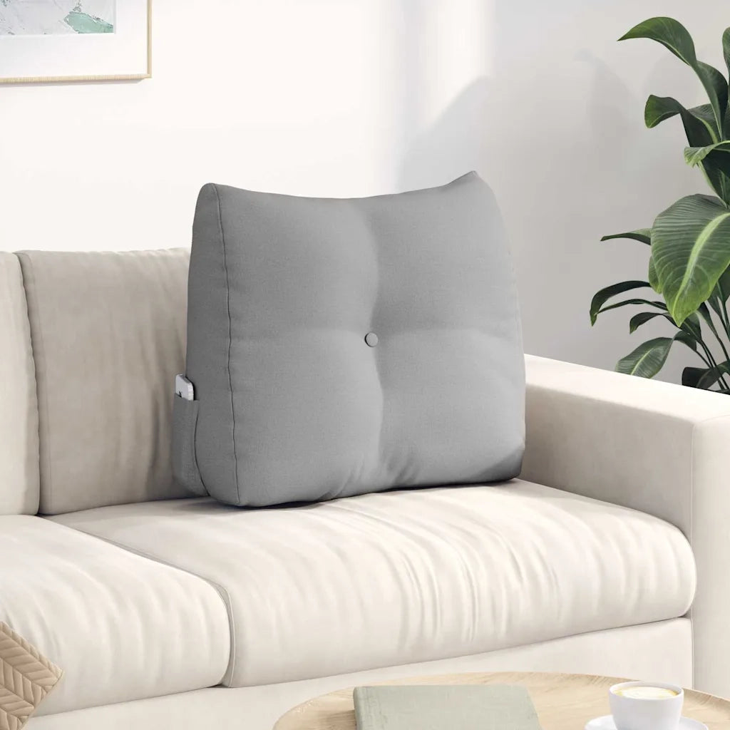 Cuscino per Schiena | Cuscino dorsale Grigio Nuvola 60 x 24 x 50 cm Tessuto