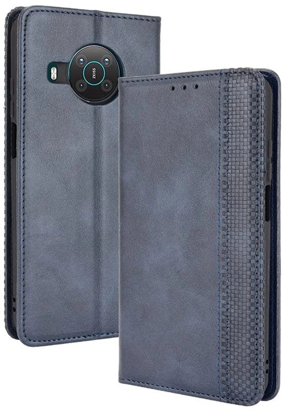 Portafoglio con slot per carte - Portamonete - Sostegno - Cuoio Premium PU - Protezione TPU - Protezione 360 gradi - Supporto per smartphone