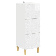 Mobile con Cassetti Bianco Lucido 33 x 34,5 x 90 cm 895079