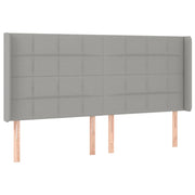 Testiera | Testata ad Orecchio Grigio Chiaro 163x16x118/128 cm in Tessuto