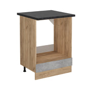 Mobile per forno da incasso R-Line Calcestruzzo/Rovere dorato 60 cm, PL Antracite Vicco