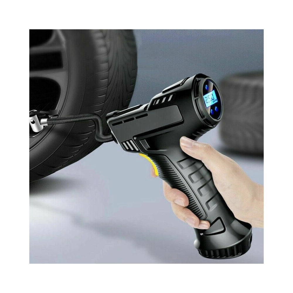 Trade Shop - Compressore Ad Aria Per Auto Portatile 12v Pressione Ruote Con Display Led 120w -