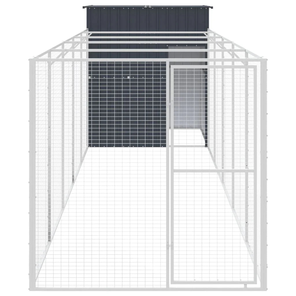 Cuccia per cani con recinto 165 x 659 x 181 cm antracite 02_0043474