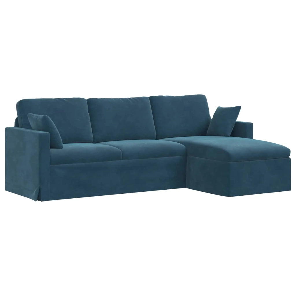 Divano Blu 228 x 134 x 80 cm Velluto 42024475