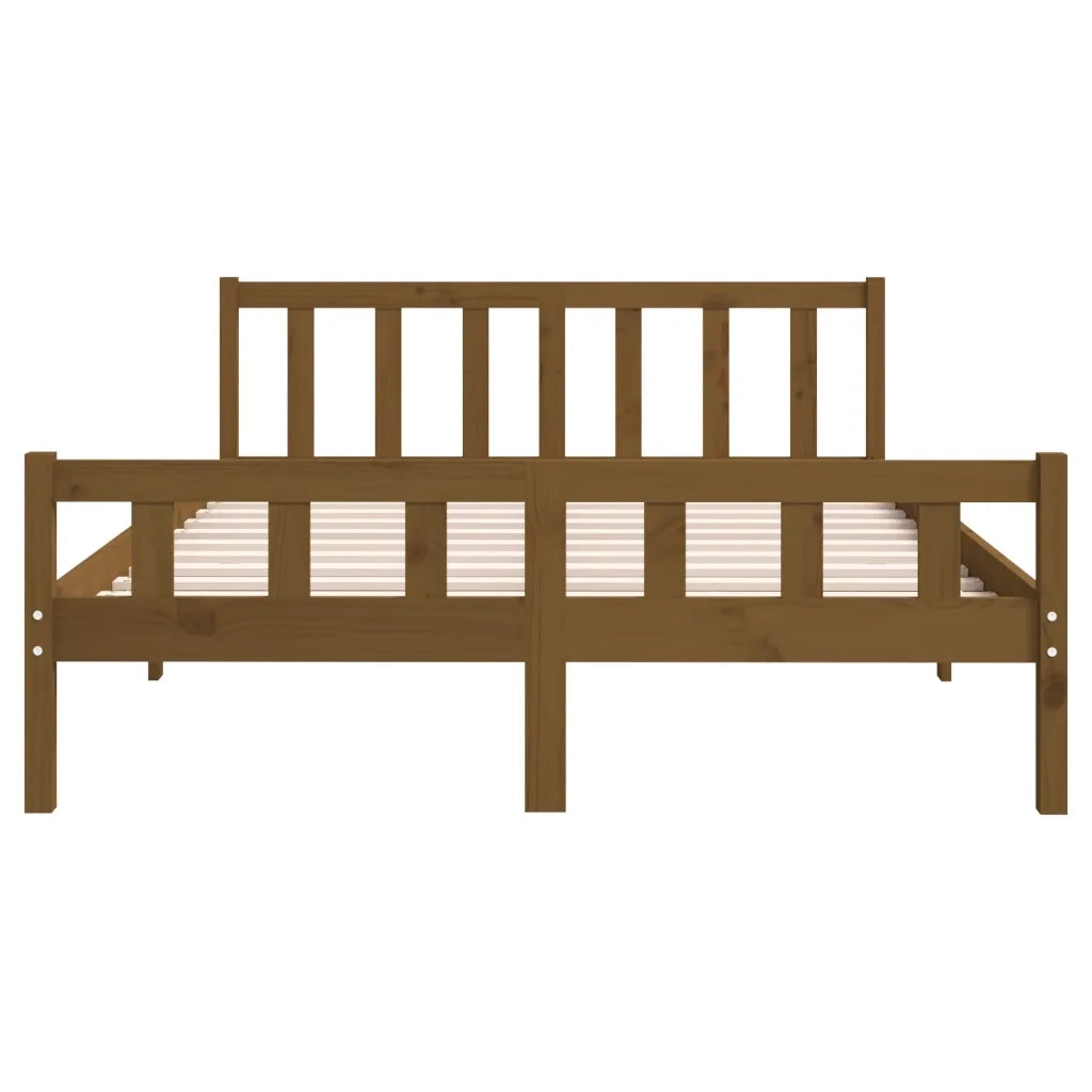 Giroletto Miele in Legno Massello 150x200 cm 5FT King Size cod mxl 31676