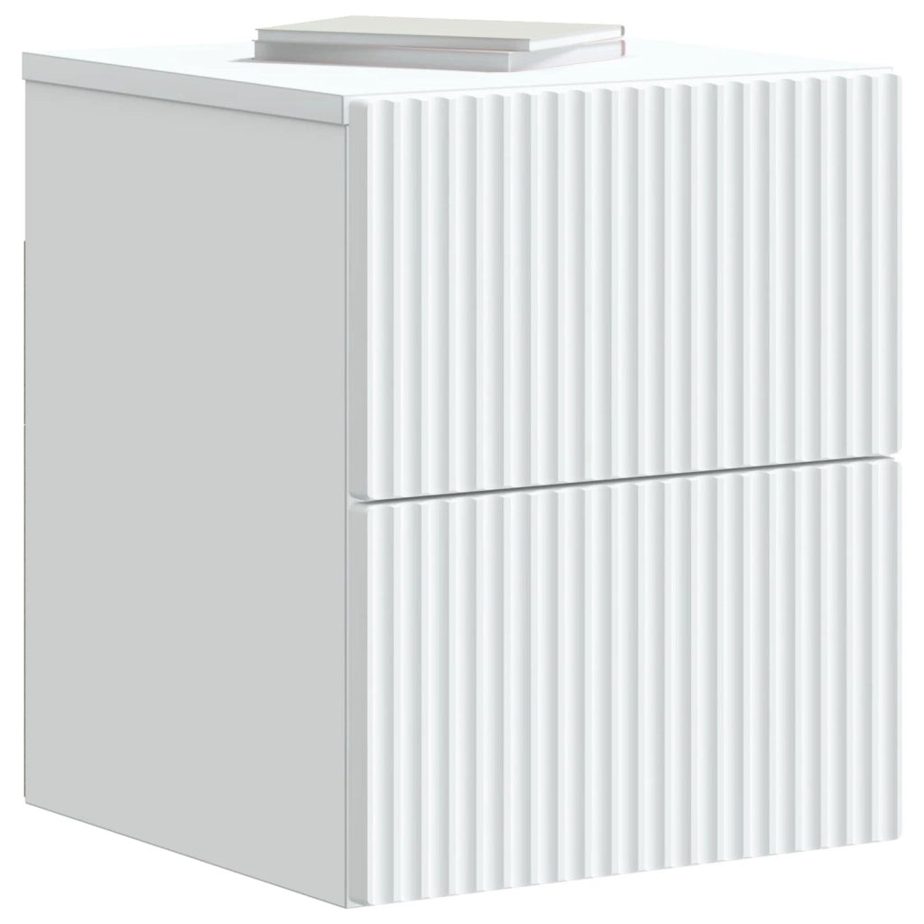 Mobiletto da notte a muro 2 pcs Bianco 33 x 34,5 x 40 cm 898466
