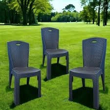 Sedia impilabile Paris in plastica effetto rattan ? 38x36x88 cm ? Colore antracite