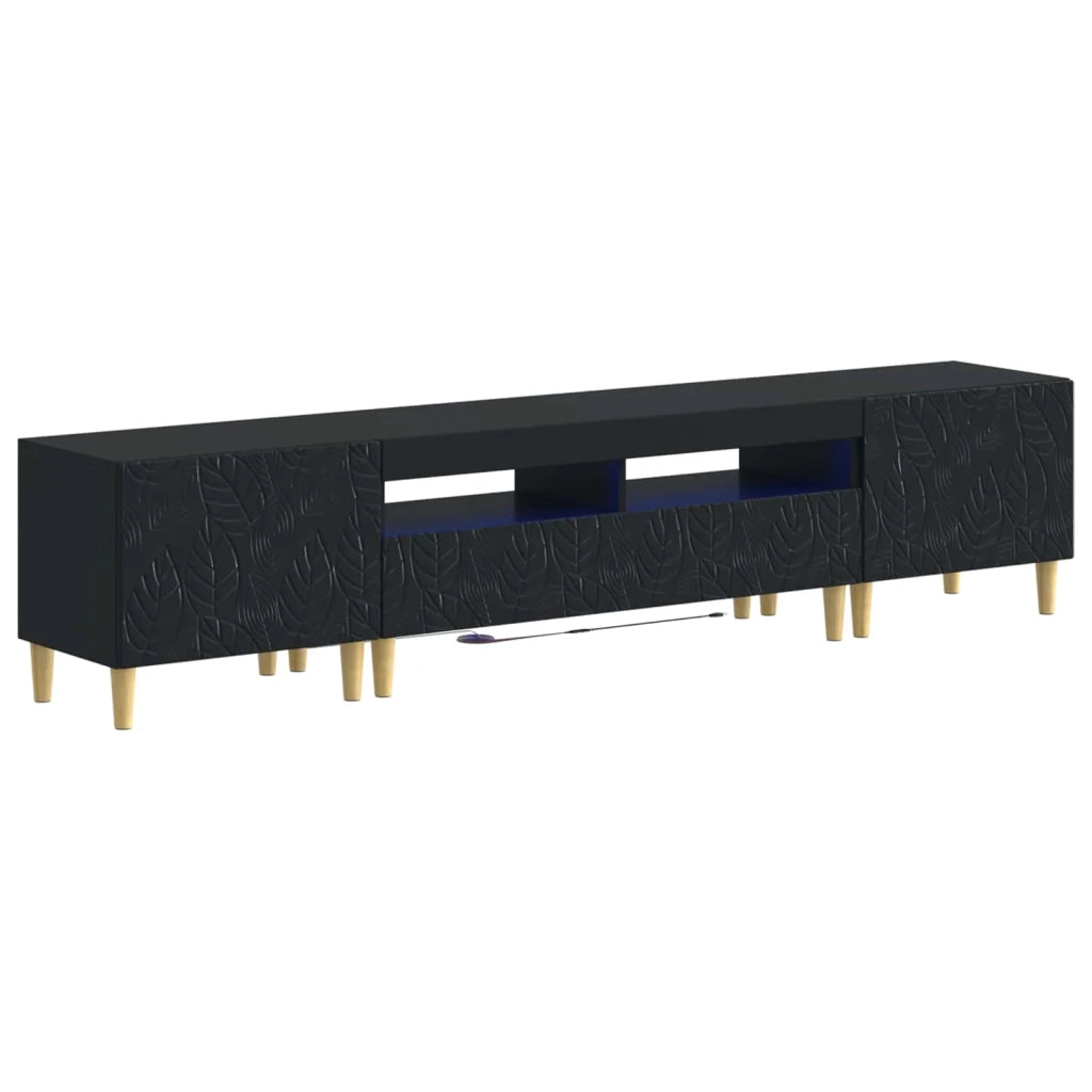 Mobile TV LED a 5 pezzi Nero Legno ingegnerizzato 3416756