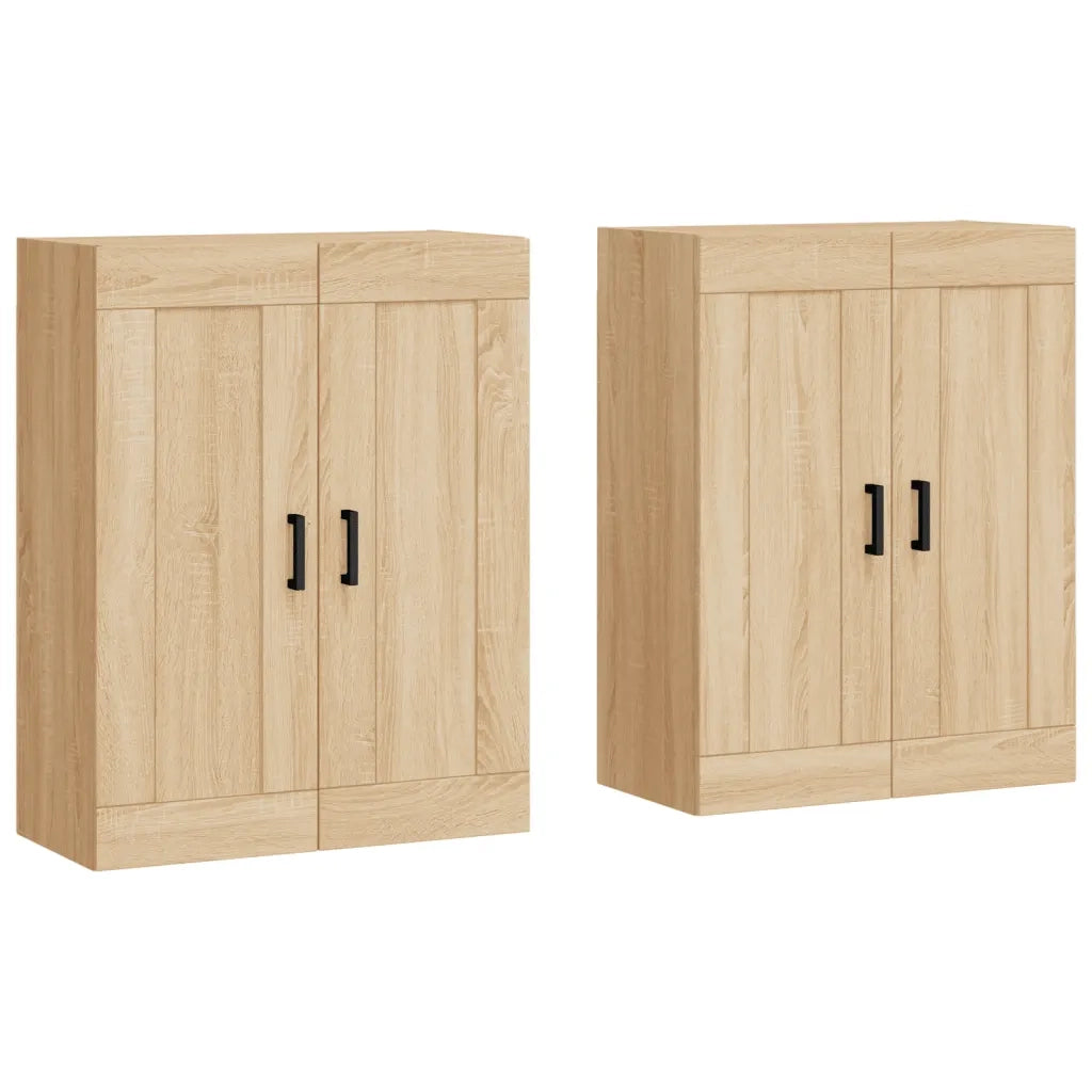 Armadietti a Parete 2 pz Rovere Sonoma in Legno Multistrato CFW1242046