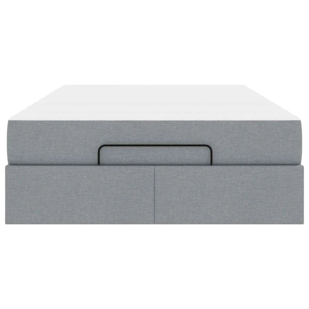 Struttura letto con materasso 2 pcs Grigio chiaro Tessuto