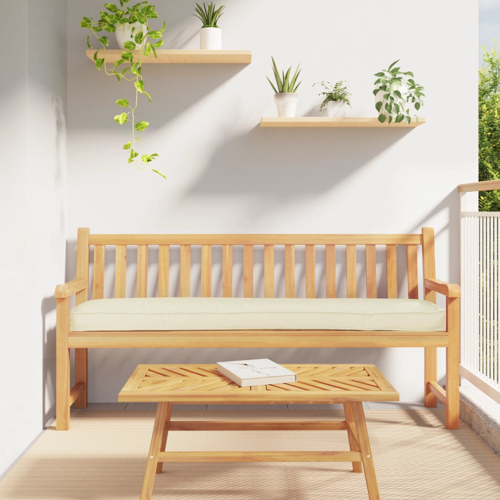 Cuscino per Panca Crema 180x40x8 cm in Tessuto Oxford