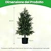 Albero di Cedro Artificiale 80 cm, Albero in Vaso in Plastica per Vivai, Foglie Non-Scolorenti e Resistenti al Sole, Pianta Finta per Interni ed Esterni per Casa, Ufficio e Ingresso