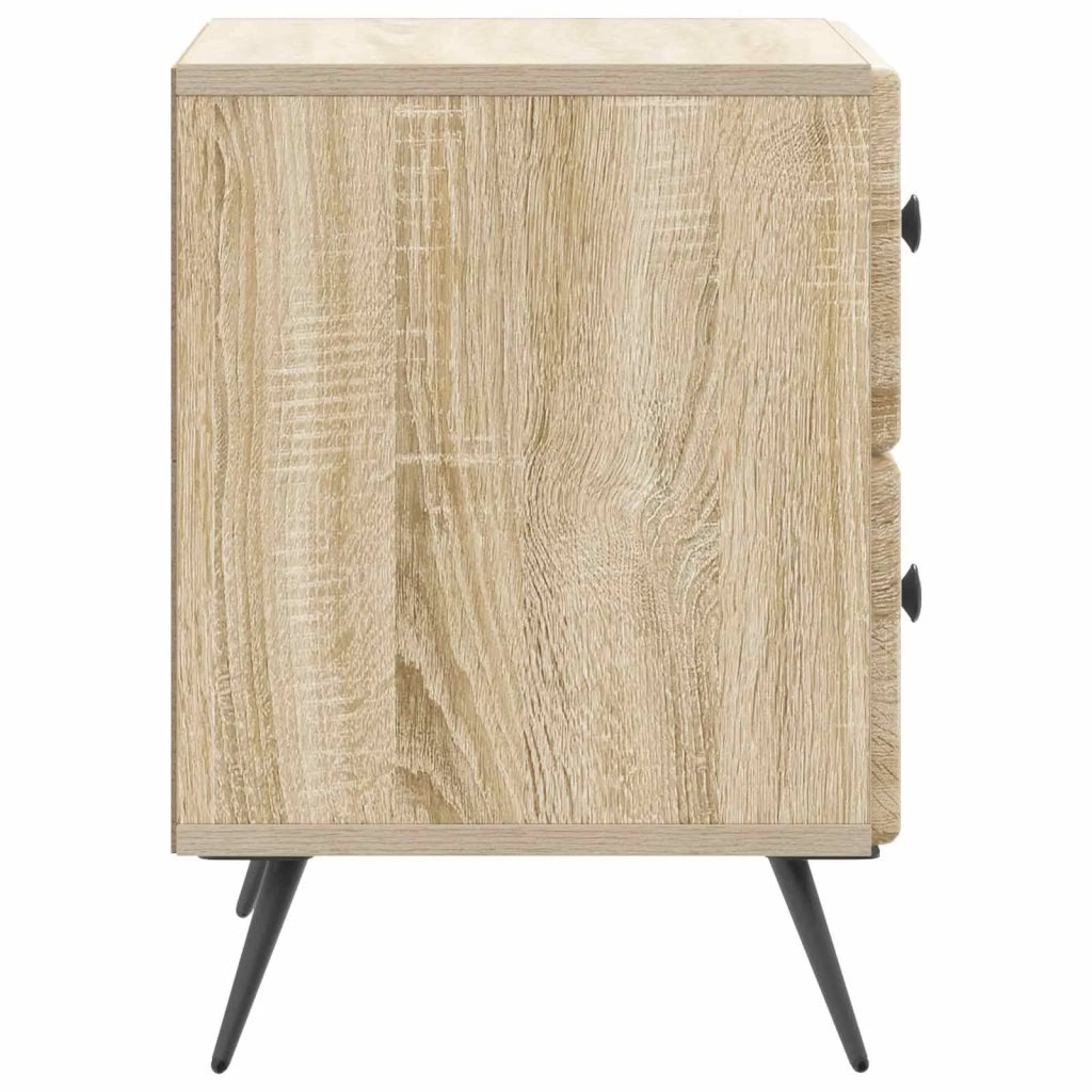 Set di 2 Comodini | Armadio da Notte | Mobiletto da notte Rovere Sonoma 43 x 34,5 x 47,5 cm