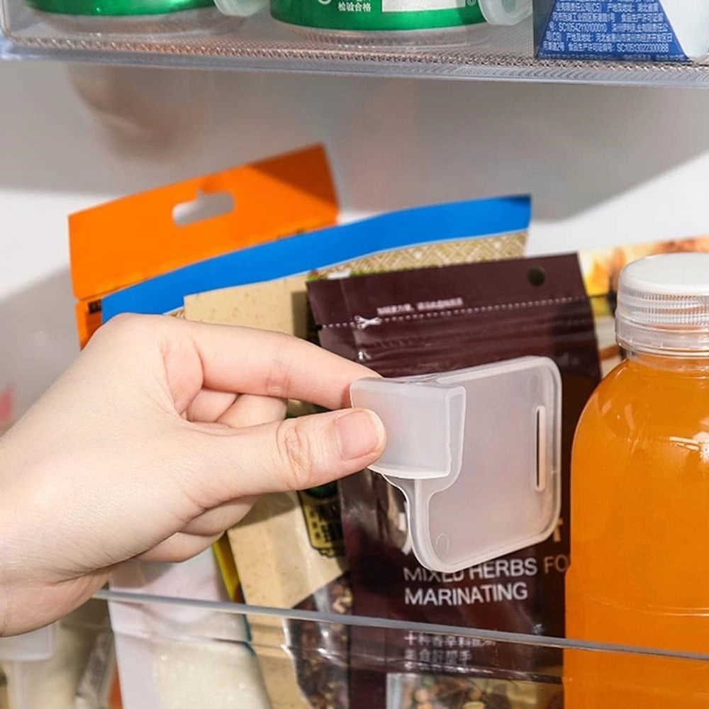 Trade Shop - Set 4 Pezzi Organizzatori Divisori Scomparti In Plastica Per Frigorifero Cucina -
