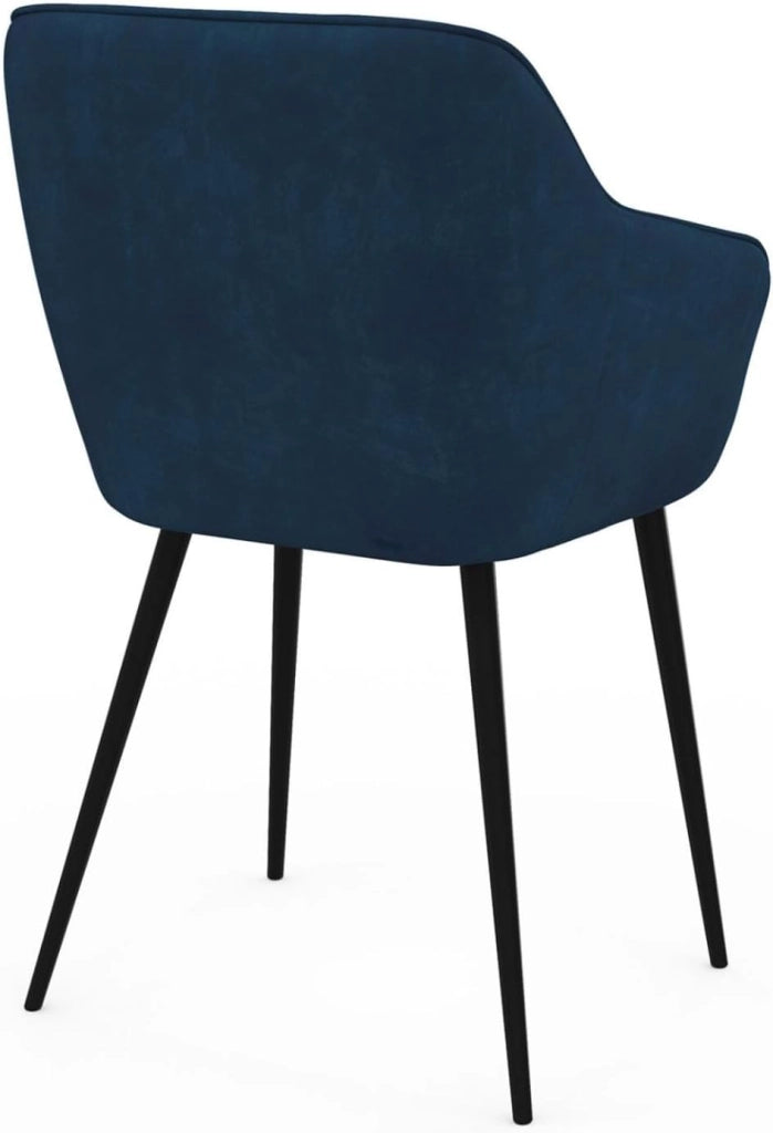 Lot de 6 chaises POLGA capitonnées gris foncé pour salle à manger