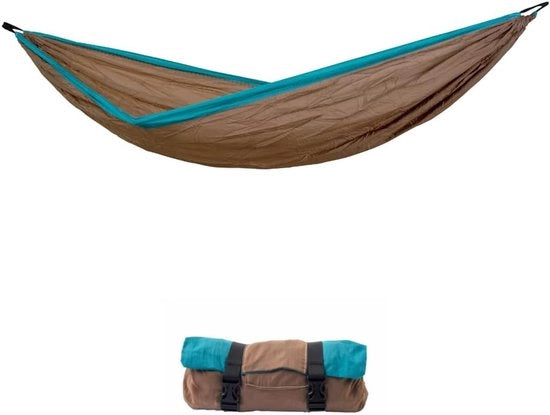 Hamaca da Campeggio XL - Ultra-Light, Ultraleggero per le Montagne e Comodo - 385g, 295 x 150cm - Dimensione della Scatola 25 x 8 cm, Sopra i 200 kg