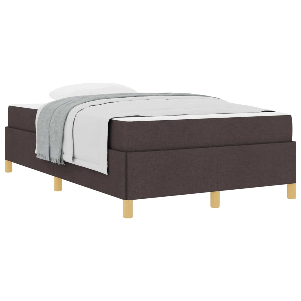 Struttura del letto Marrone Scuro 120 x 190 cm Tessuto