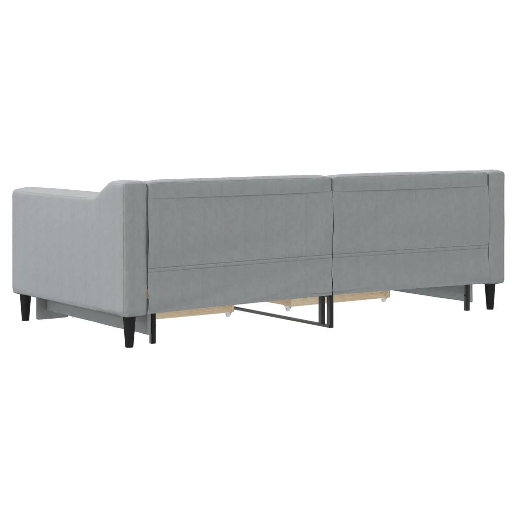 Divano letto | Sof¨¤ letto | Letto singolo Estraibile Cassetti Grigio Chiaro 90x190cm Tessuto