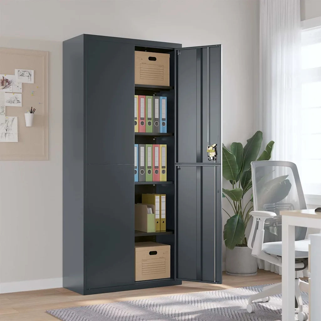 Armadio Classificatore Antracite 90x40x200 cm in Acciaio CFW7513186