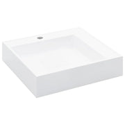 Lavabo lavabo lavabo da appoggio lavabo sospeso arredo bagno cabina doccia cabina WC casa 50 x 50 cm ghisa minerale bianco 02_0002640