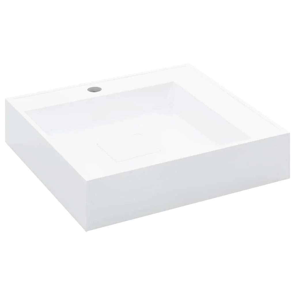 Lavabo lavabo lavabo da appoggio lavabo sospeso arredo bagno cabina doccia cabina WC casa 50 x 50 cm ghisa minerale bianco 02_0002640
