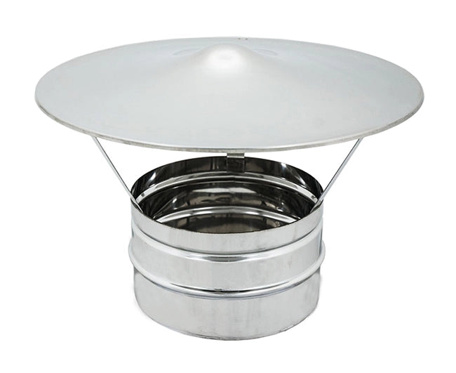 CAPPELLO CINESE MONOPARETE ACCIAIO INOX AISI 316 ø140   EUROPROFIL SRL
