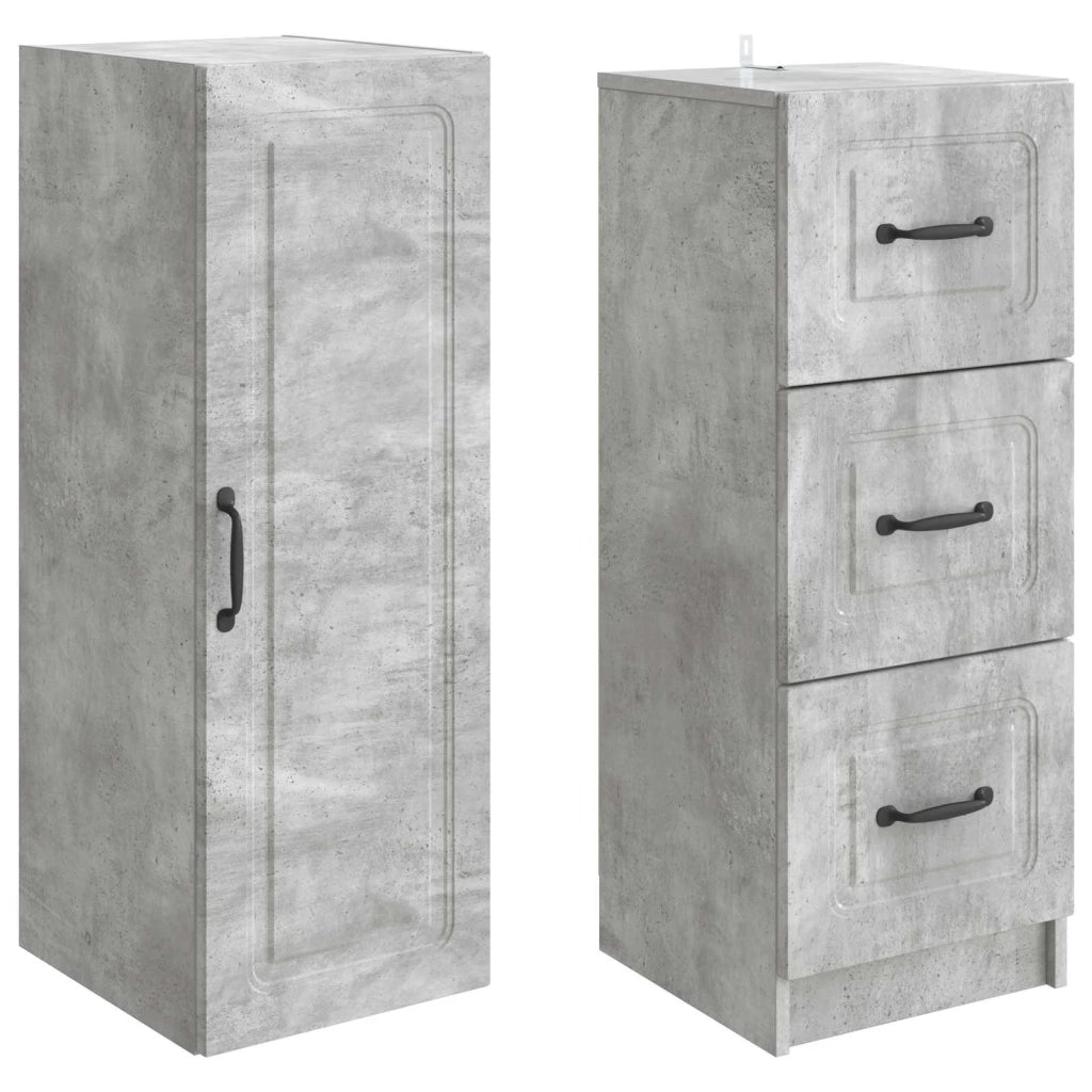 Set di armadi 2 pcs Grigio Cemento 33 x 34,5 x 87 cm