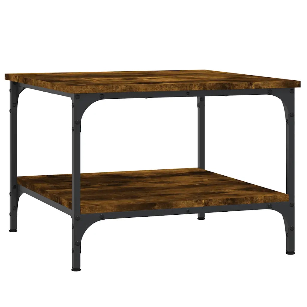 Tavolino da Salotto Rovere Fumo 55x55x40cm in Legno Multistrato 832830
