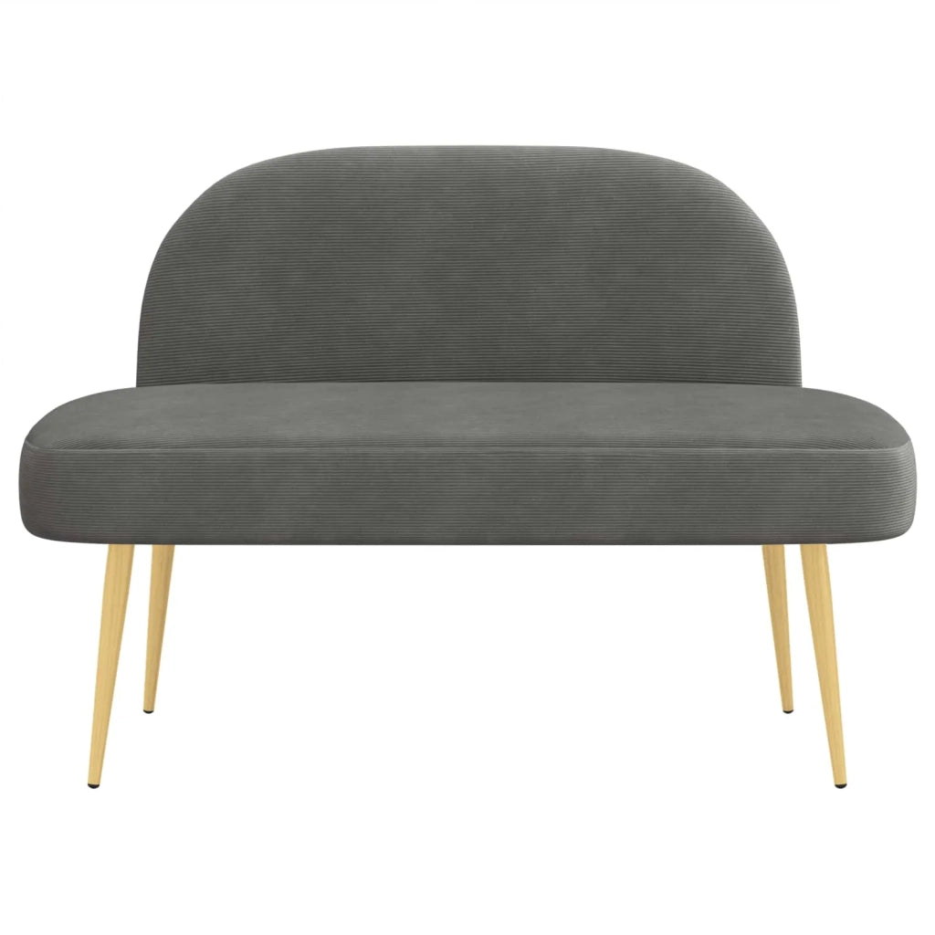 Panchina imbottita con schienale Grigio scuro 110 x 60 x 76 cm