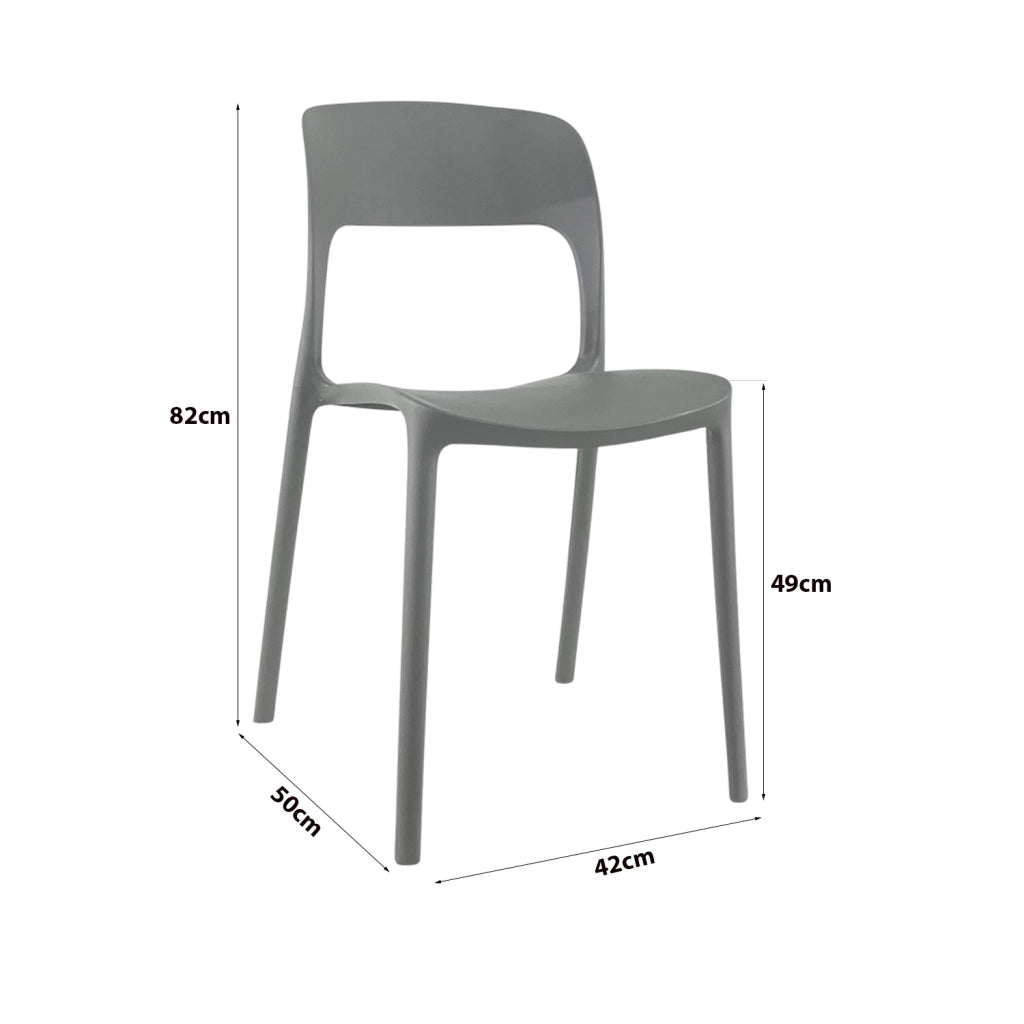 Sedia In Polipropilene Marte Ergonomica Arredo di Design Esterno e Interno da Giardino Impilabile Sedie M Grigio/1 Sedia