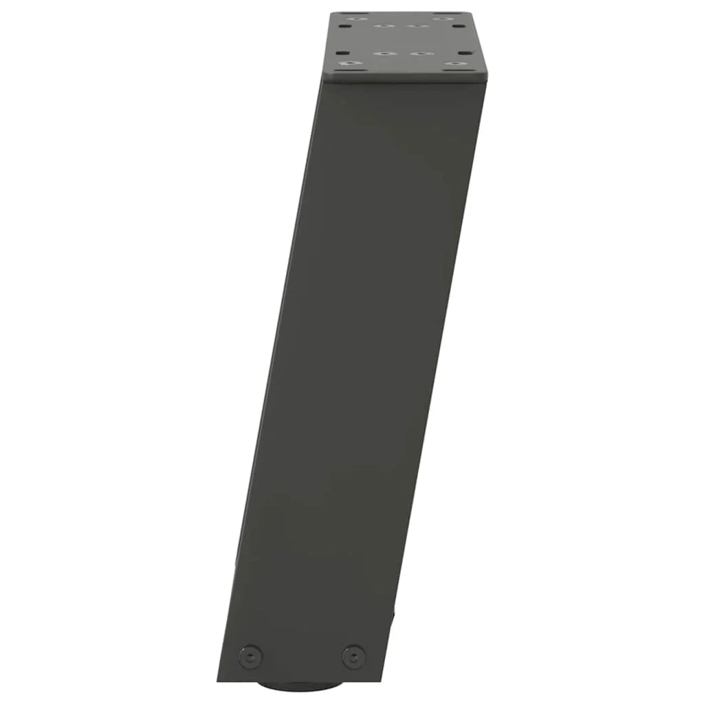 Set di 2 gambe per tavolino da caffè a forma di U dall'estetica moderna 30 x 30 cm con piedini regolabili in acciaio antracite 02_0057023