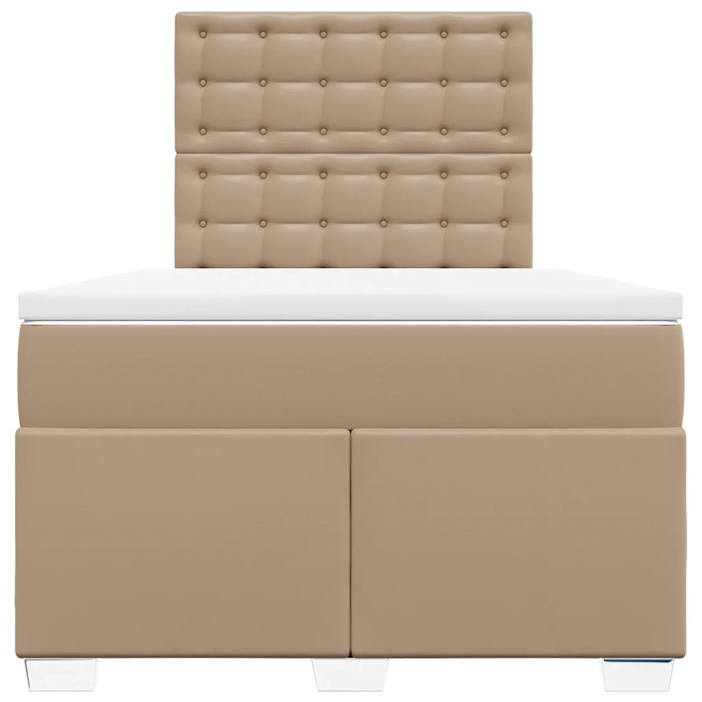 Giroletto a Molle con Materasso Cappuccino 120x190cm Similpelle