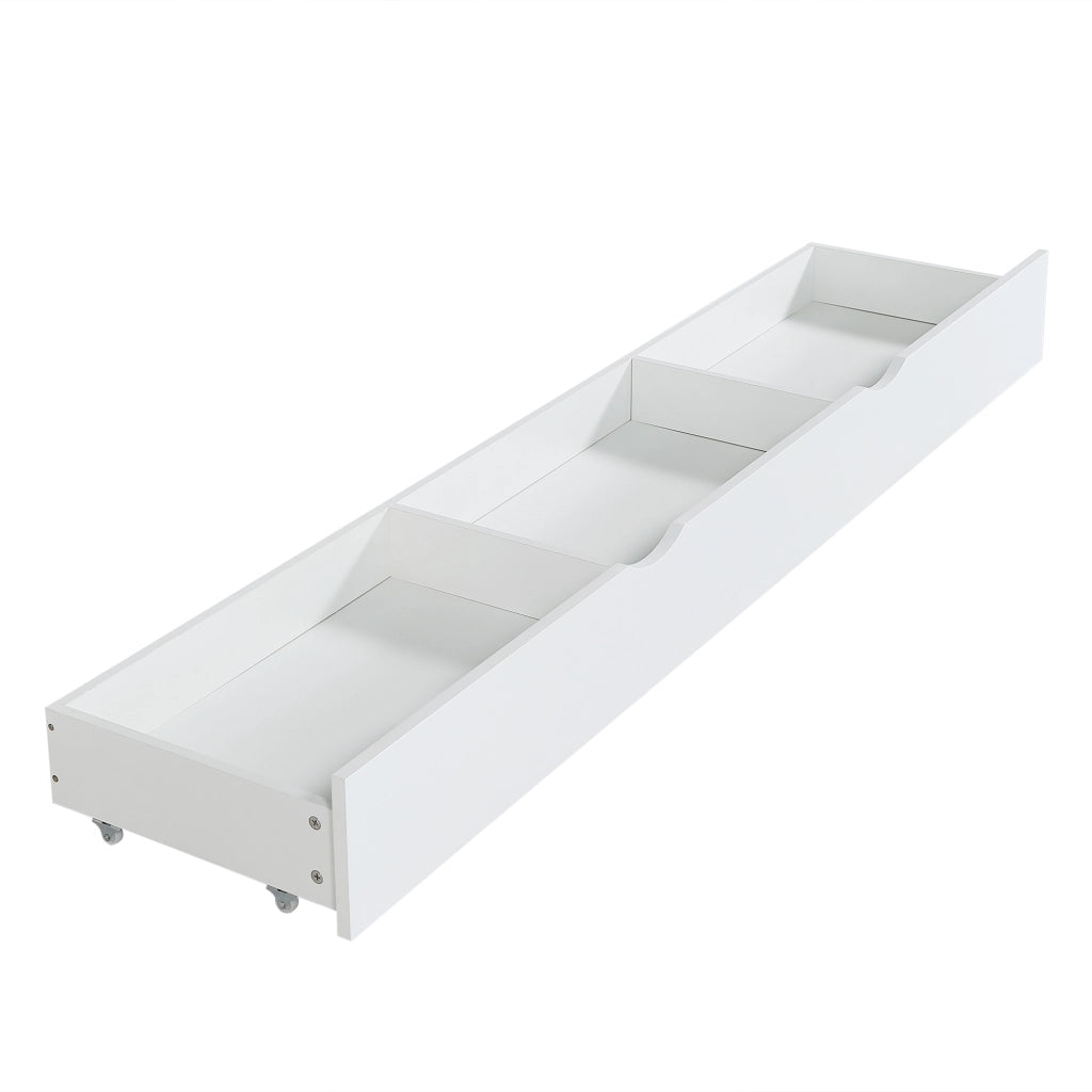 LETTO A CASTELLO con finestra, scivolo e scala contenitore 90x200 cm bianco